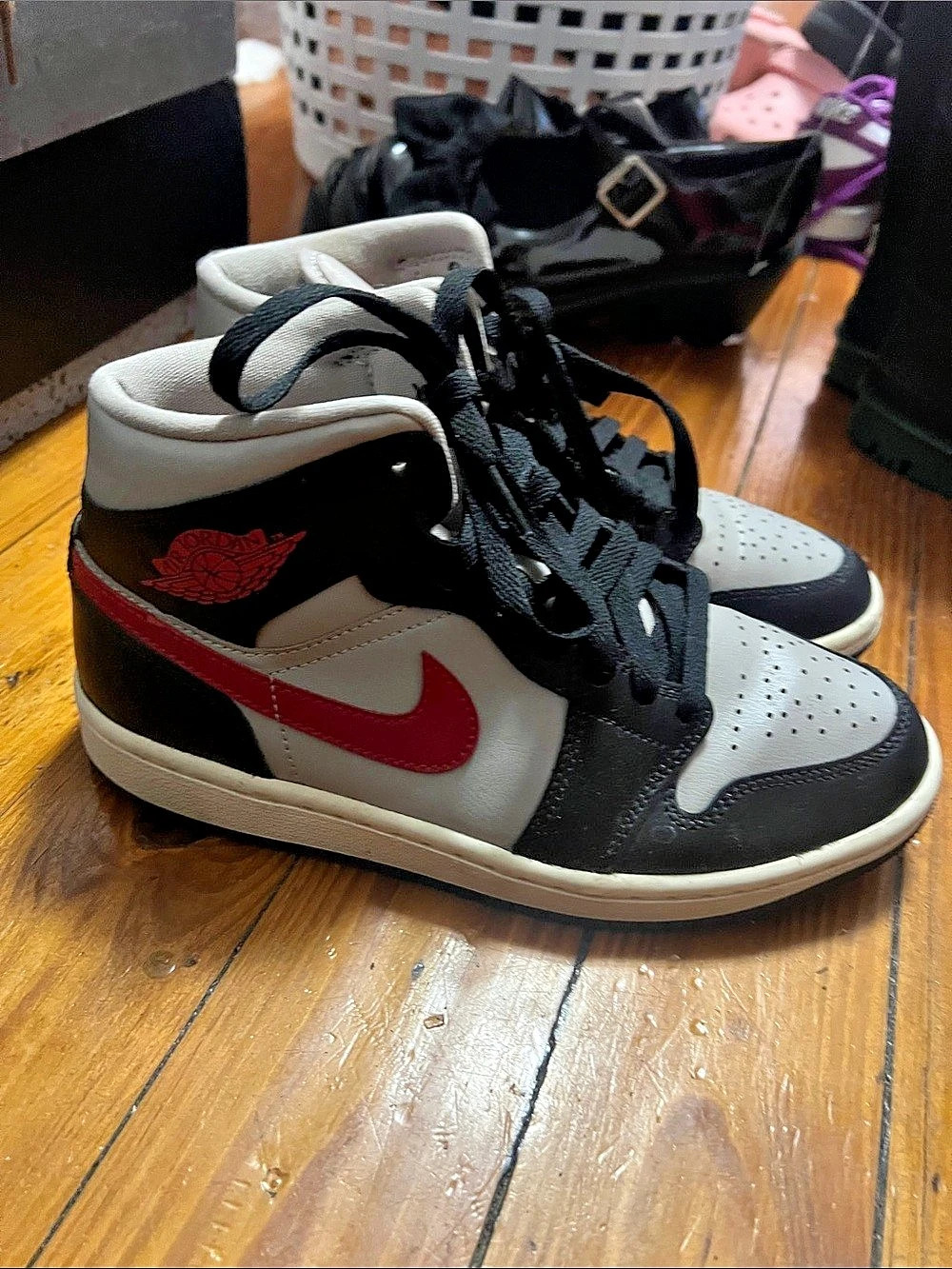 Nike High Top Sneakers in Black & White